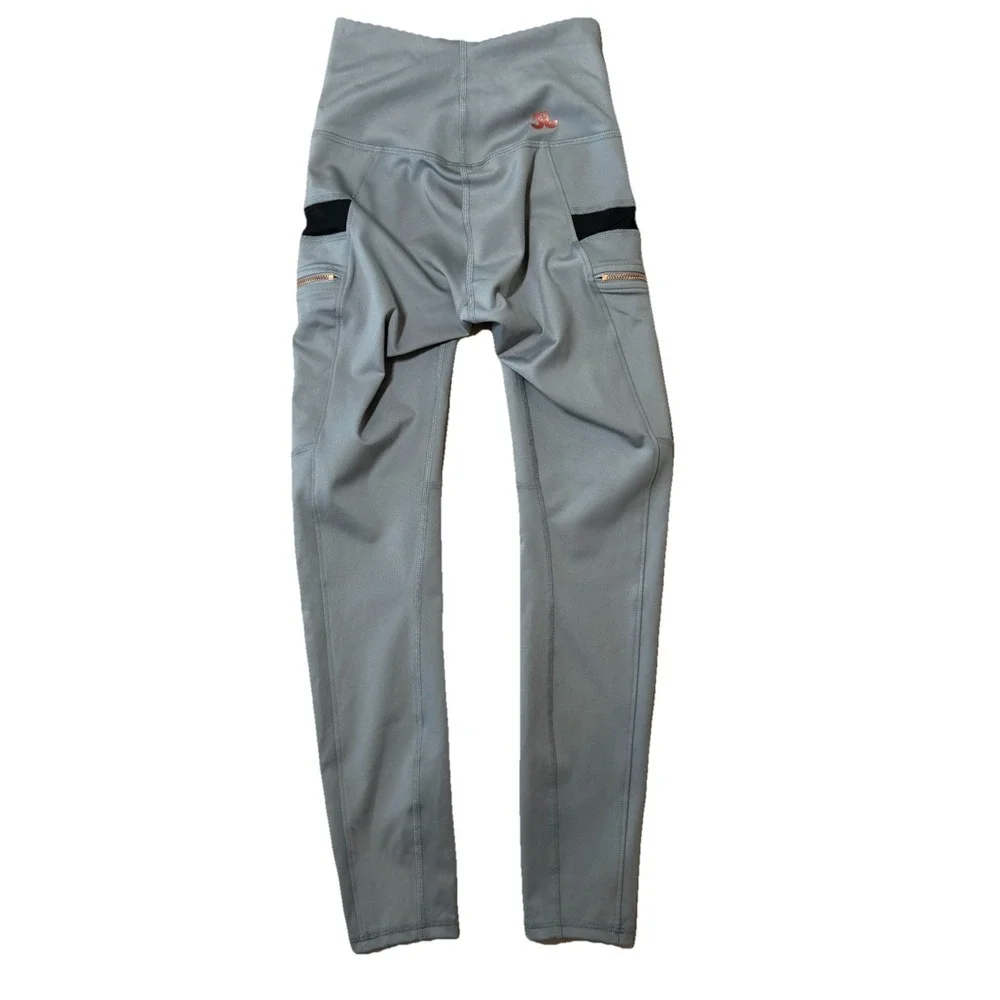 Jo + Jax Danceware Solo Leggings Pockets Silver Gray Pants Youth Sz Large NWT